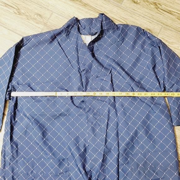 Bill Blass Men's Robe Blue Check Pattern One Size - Picture 5 of 8